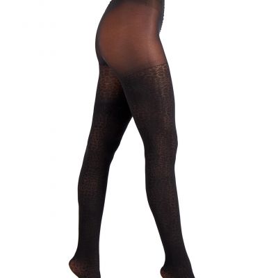 Womens Tights Crocodile Print Black Size M/L INC $14.99 - NWT